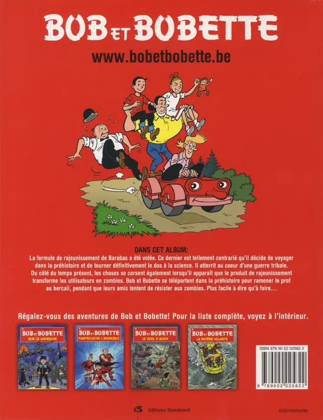 Verso de l'album Bob et Bobette Tome 323 Barabas se barre