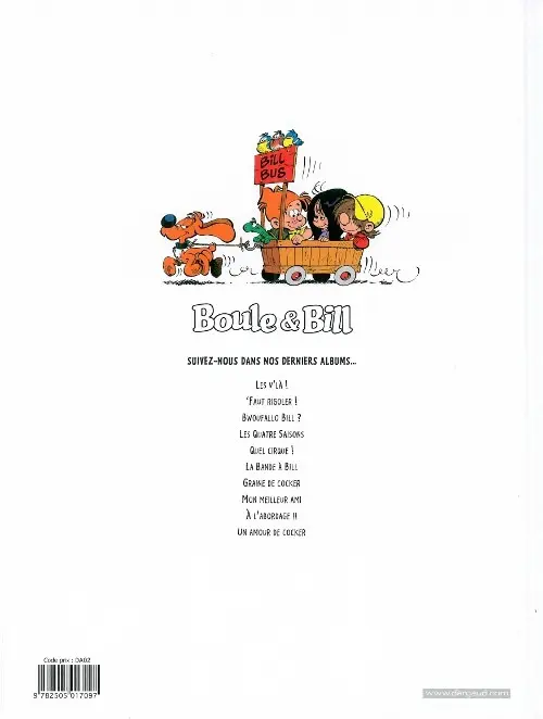 Verso de l'album Boule & Bill Tome 34 Un amour de cocker