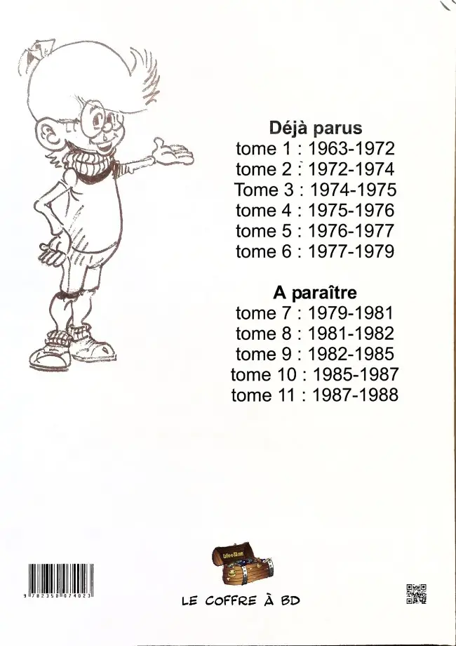 Verso de l'album M. Rectitude et Génial Olivier Volume 4 1975-1976