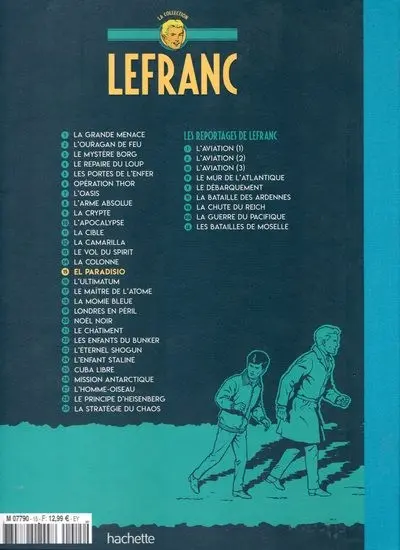 Verso de l'album Lefranc La Collection - Hachette Tome 15 El paradisio