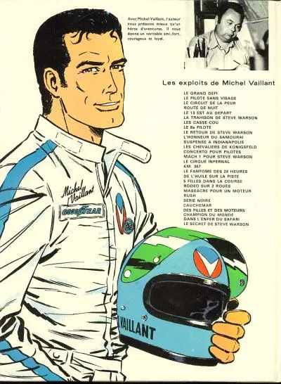 Verso de l'album Michel Vaillant Tome 28 Le secret de Steve Warson