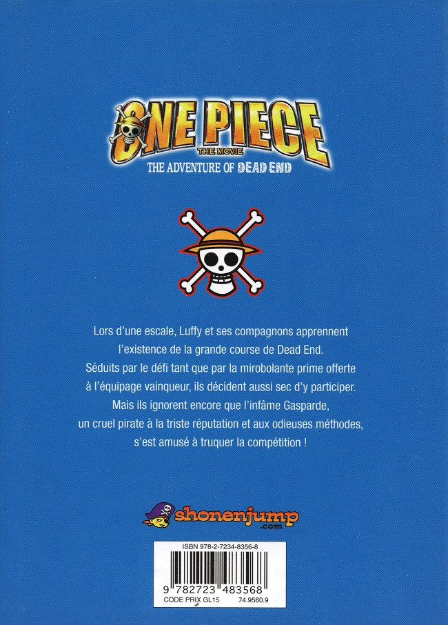 Verso de l'album One Piece The Movie - The adventure of Dead End 1