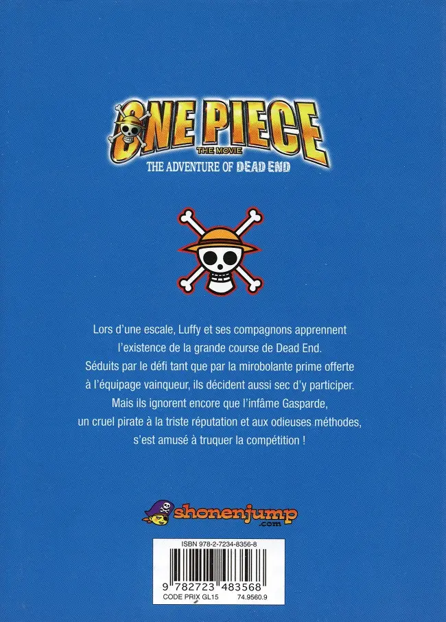 Verso de l'album One Piece The Movie - The adventure of Dead End 1
