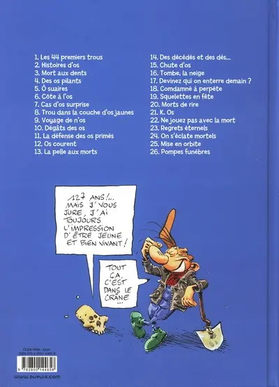 Verso de l'album Pierre Tombal Tome 26 Pompes funèbres