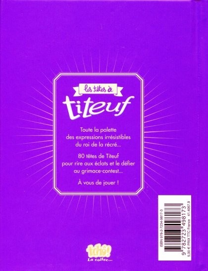 Verso de l'album Titeuf Les têtes à Titeuf