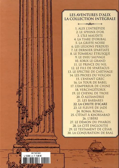 Verso de l'album Alix La collection Tome 22 La chute d'Icare