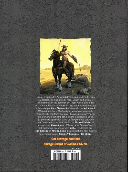 Verso de l'album The Savage Sword of Conan - La Collection Tome 23 La dame des neiges d'argent