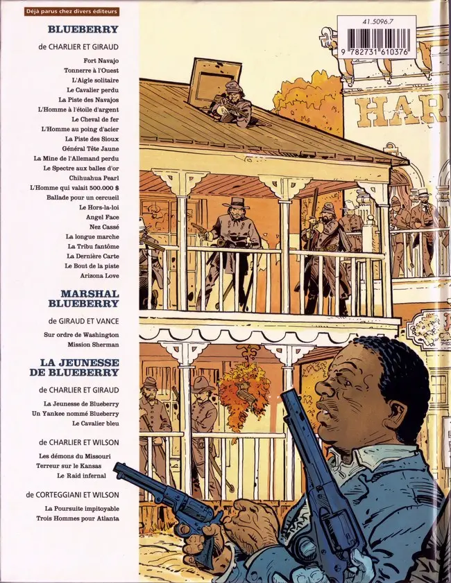 Verso de l'album La Jeunesse de Blueberry Tome 8 Trois hommes pour Atlanta