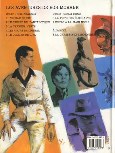 Verso de l'album Bob Morane Lefrancq Tome 7 Échec à la main noire