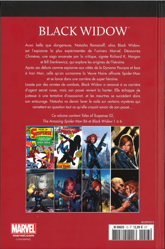 Verso de l'album Le meilleur des Super-Héros Marvel Tome 13 Black Widow