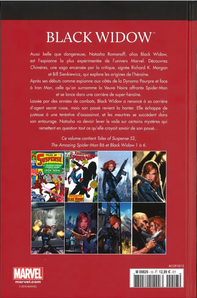Verso de l'album Le meilleur des Super-Héros Marvel Tome 13 Black Widow
