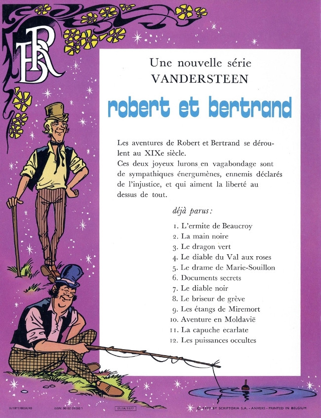 Verso de l'album Robert et Bertrand Tome 12 Les puissances occultes