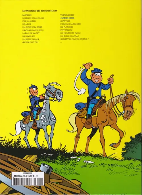 Verso de l'album Les Tuniques Bleues La Collection (Dupuis) Tome 35 Captain Nepel