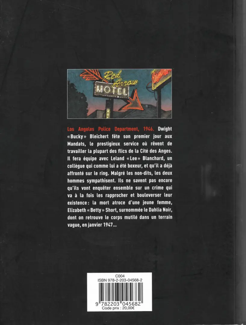 Verso de l'album Le Dahlia noir