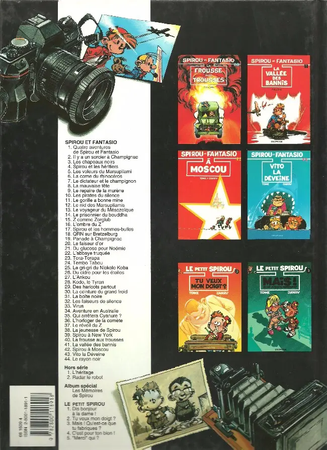 Verso de l'album Spirou et Fantasio Tome 43 Vito la déveine