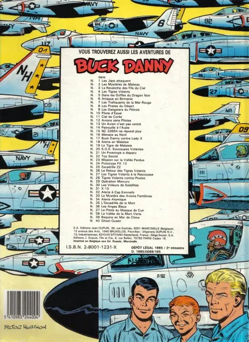 Verso de l'album Buck Danny Tome 35 L'escadrille de la mort