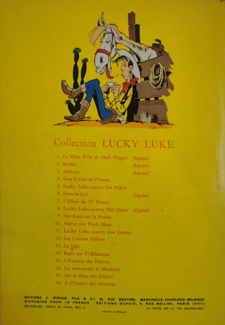 Verso de l'album Lucky Luke Tome 12 Les Cousins Dalton