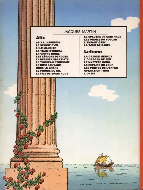 Verso de l'album Alix Tome 11 Le prince du Nil