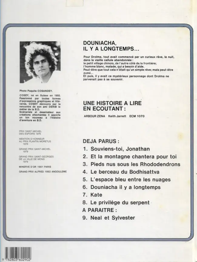 Verso de l'album Jonathan Tome 6 Douniacha, il y a longtemps...