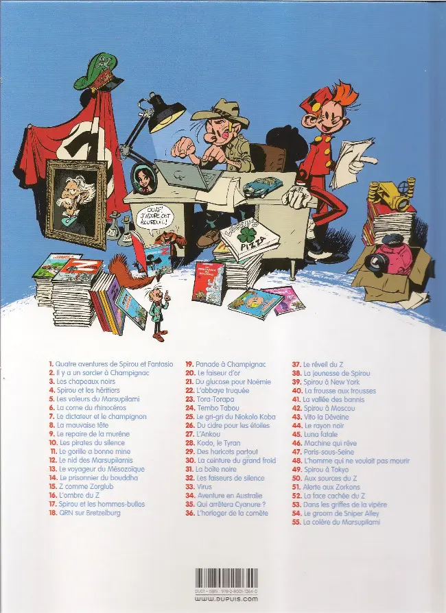 Verso de l'album Spirou et Fantasio Tome 36 L'horloger de la comète