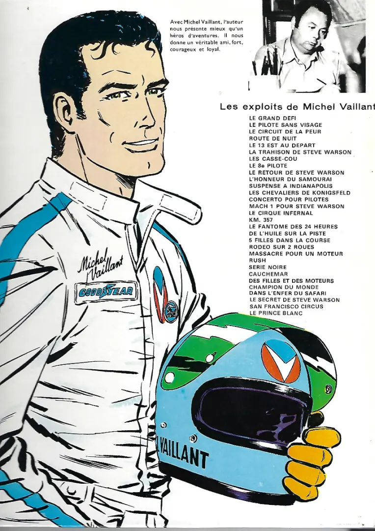 Verso de l'album Michel Vaillant Tome 9 Le retour de Steve Warson
