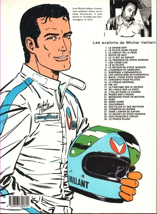 Verso de l'album Michel Vaillant Tome 26 Champion du monde