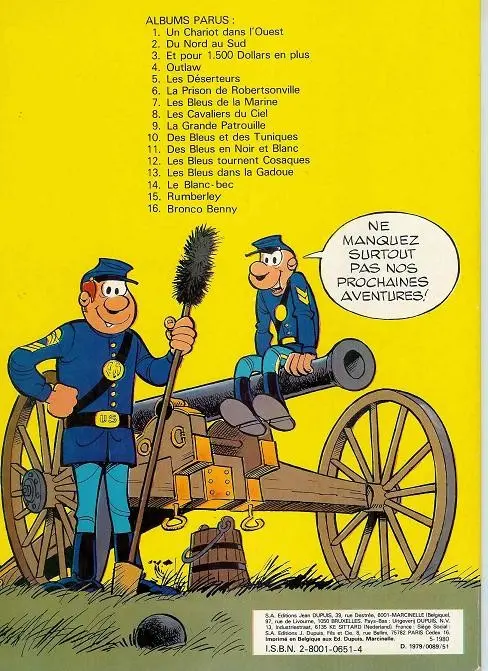 Verso de l'album Les Tuniques Bleues Tome 15 Rumberley