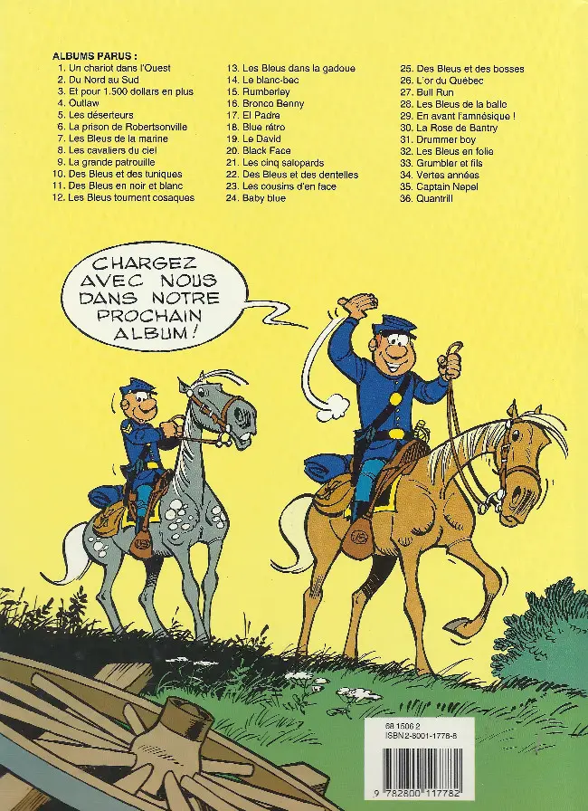 Verso de l'album Les Tuniques Bleues Tome 31 Drummer boy