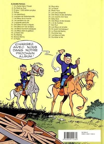 Verso de l'album Les Tuniques Bleues Tome 27 Bull Run