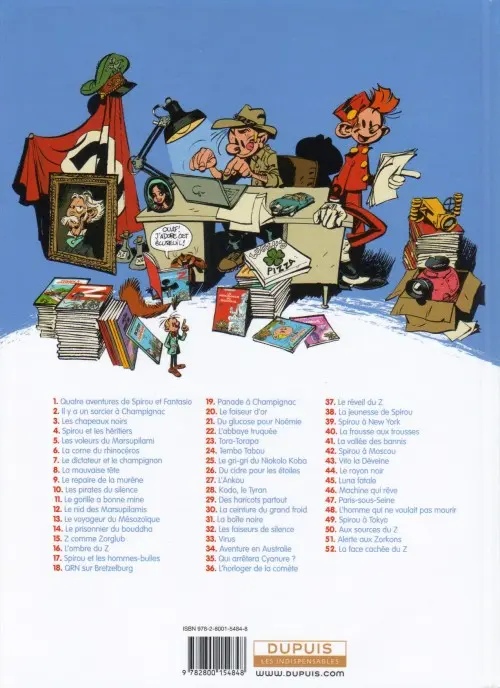 Verso de l'album Spirou et Fantasio Tome 39 Spirou à New York