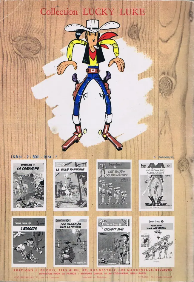Verso de l'album Lucky Luke Tome 15 L'évasion des Dalton