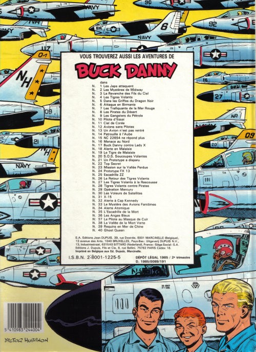 Verso de l'album Buck Danny Tome 29 Opération Mercury
