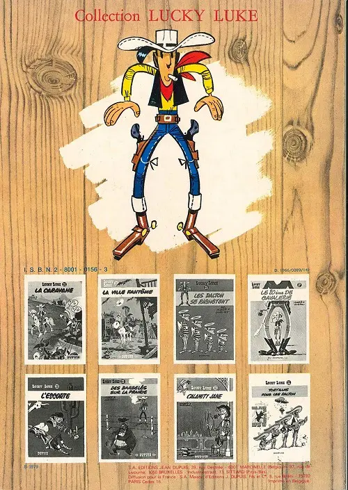 Verso de l'album Lucky Luke Tome 17 Sur la piste des Dalton