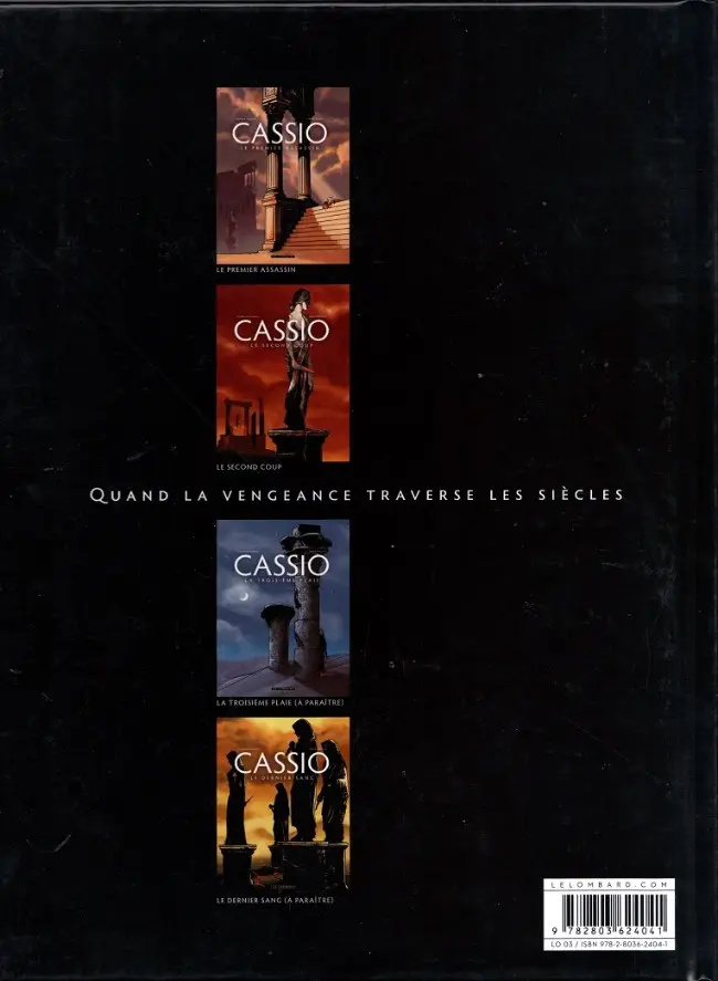 Verso de l'album Cassio Tome 2 Le second coup