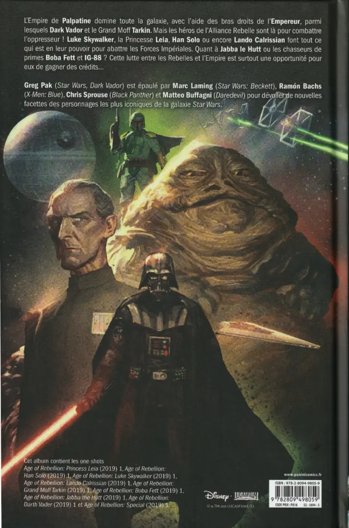 Verso de l'album Star Wars - L'Ère de la rébellion