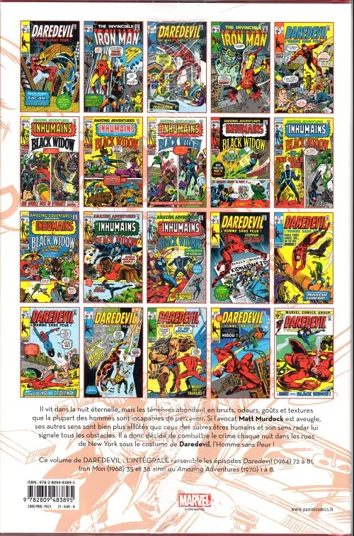 Verso de l'album Daredevil - L'Intégrale Tome 7 1971
