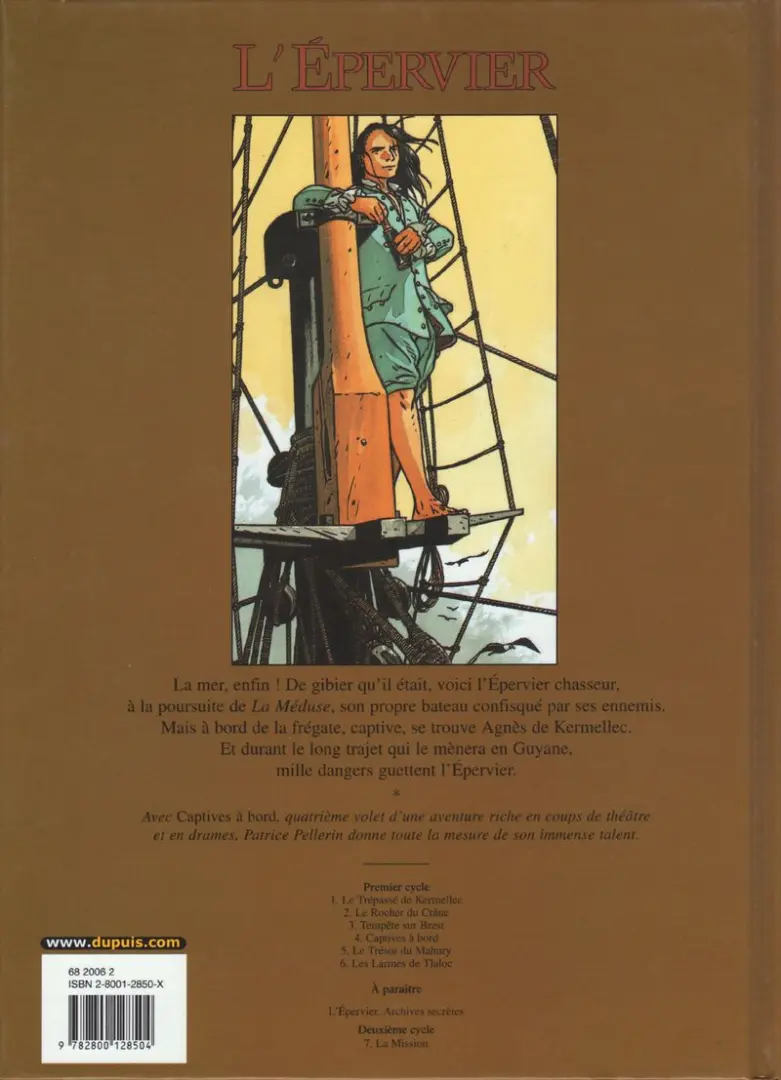 Verso de l'album L'Épervier Tome 4 Captives à bord