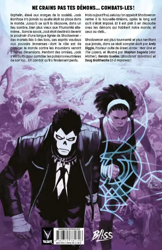 Verso de l'album Shadowman