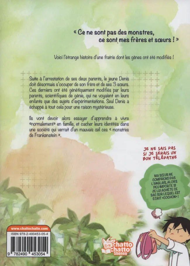 Verso de l'album Frankenstein Family 1