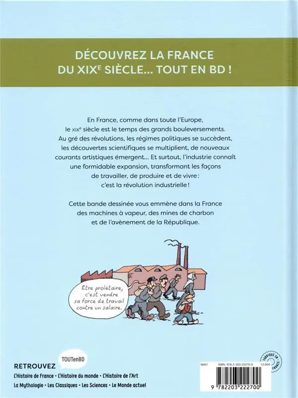 Verso de l'album L'Histoire de France en BD 11 La révolution industrielle