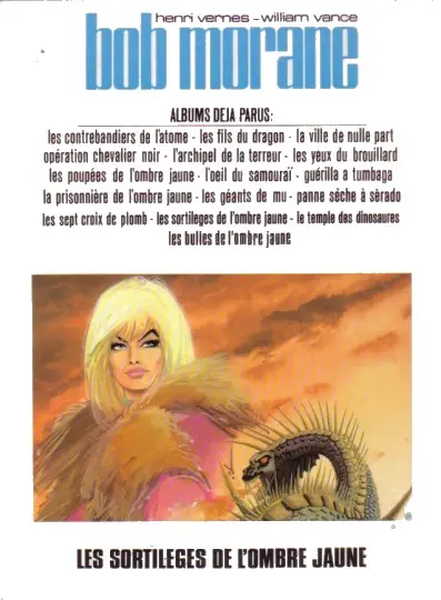Verso de l'album Bob Morane Tome 23 Les sortilèges de l'Ombre jaune