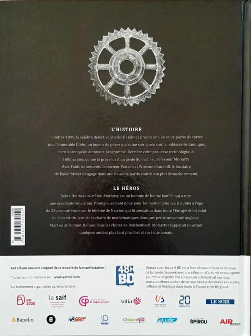 Verso de l'album M.O.R.I.A.R.T.Y Tome 1 Empire mécanique 1/2