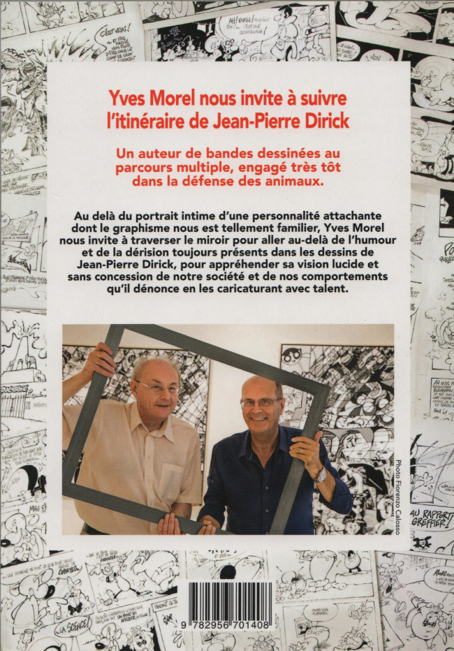 Verso de l'album Jean-Pierre Dirick Itinéraire d'un auteur de B.D.