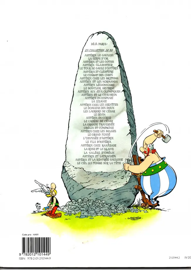 Verso de l'album Astérix Tome 12 Astérix aux Jeux Olympiques
