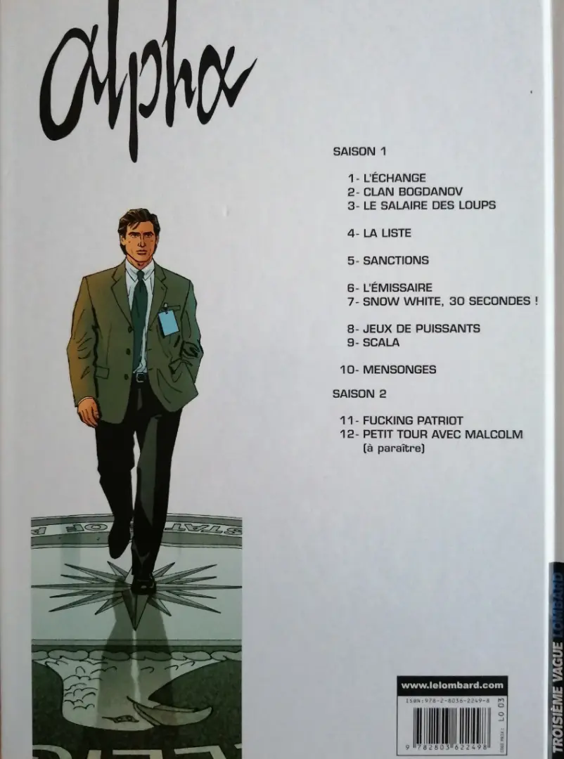Verso de l'album Alpha Tome 10 Mensonges