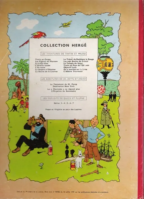 Verso de l'album Tintin Tome 17 On a marché sur la Lune