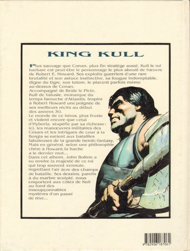 Verso de l'album Chroniques du temps où Kull était roi Tome 1 Carnage