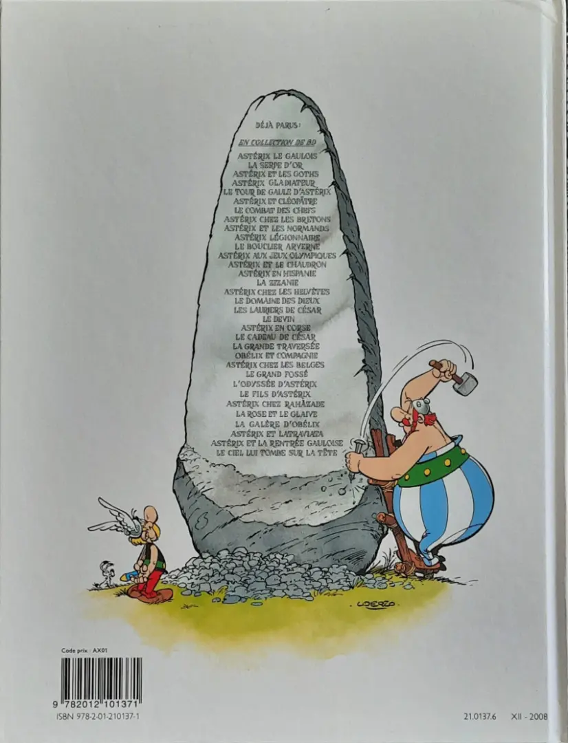 Verso de l'album Astérix Tome 5 Le tour de Gaule d'Astérix