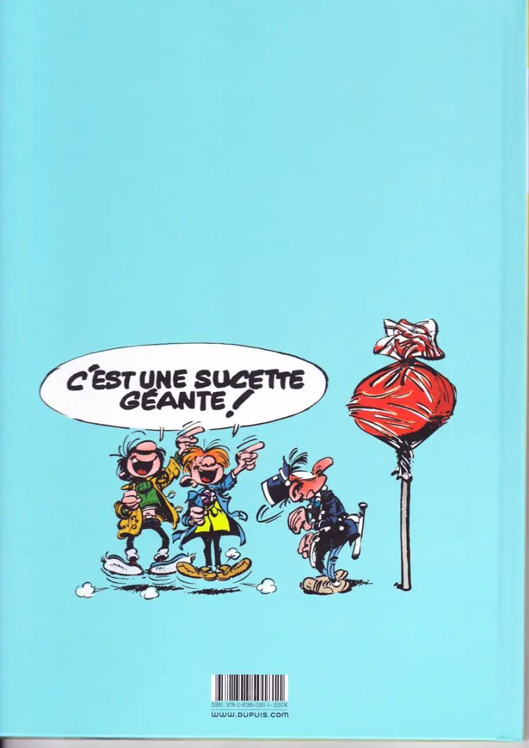 Verso de l'album Gaston Hors-série Tome 3 Bâtons, sifflets et sucettes géantes