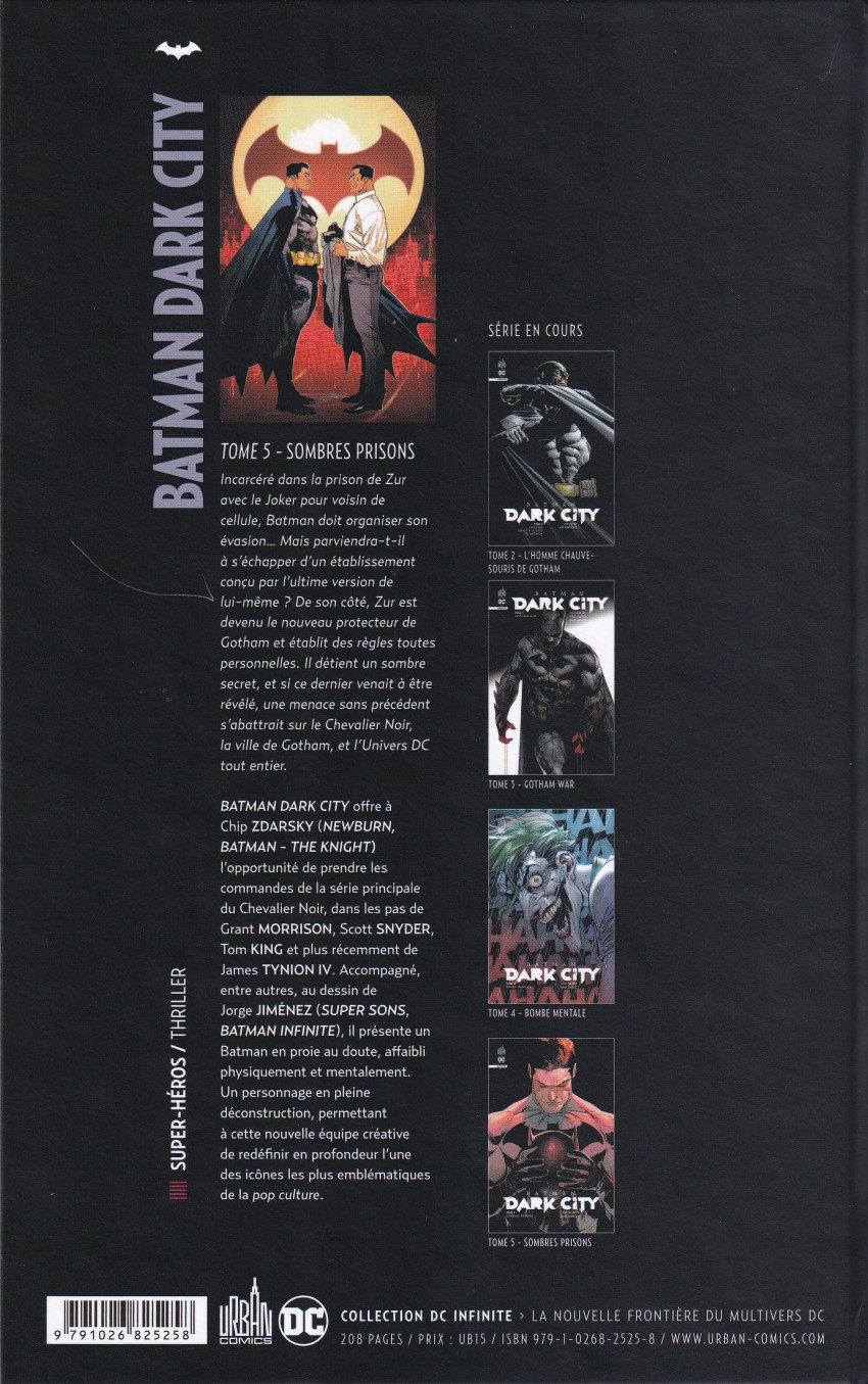 Verso de l'album Batman - Dark City Tome 5 Sombres prisons